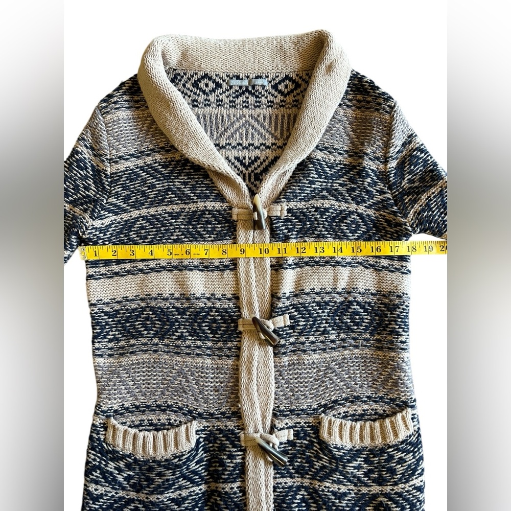 RUBBISH Aztec Geometric Stripes Knit Cardigan Sweater Women’s L Funky Academic - Picture 8 of 10